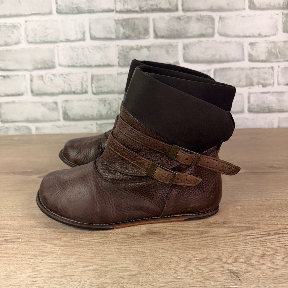 Lisbeth Joe Boulder Ankle Boot Buckle Straps Brown Womens 7